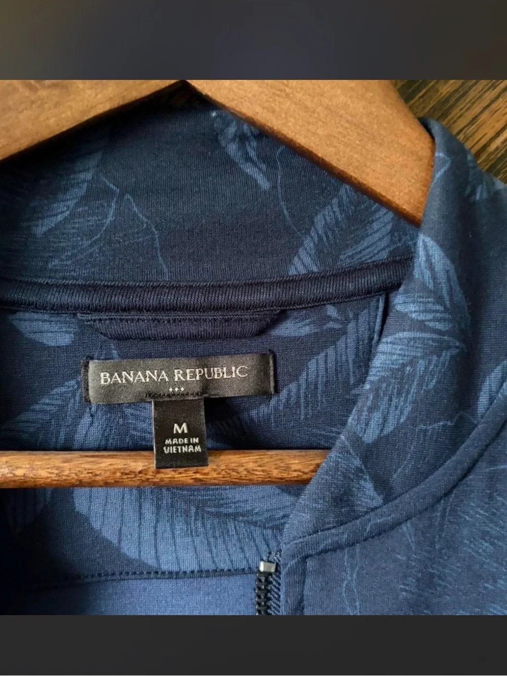 Banana Republic Navy Floral-Print Jacket